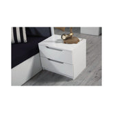 Hectarul - Noptiera alba din PAL melaminat Fulya Ipar